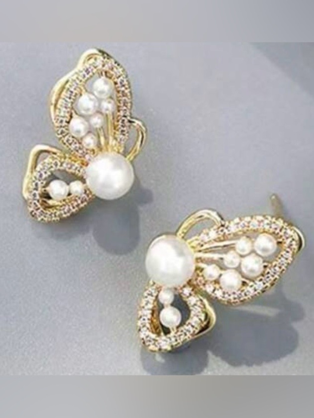Pearl Butterfly Earrings